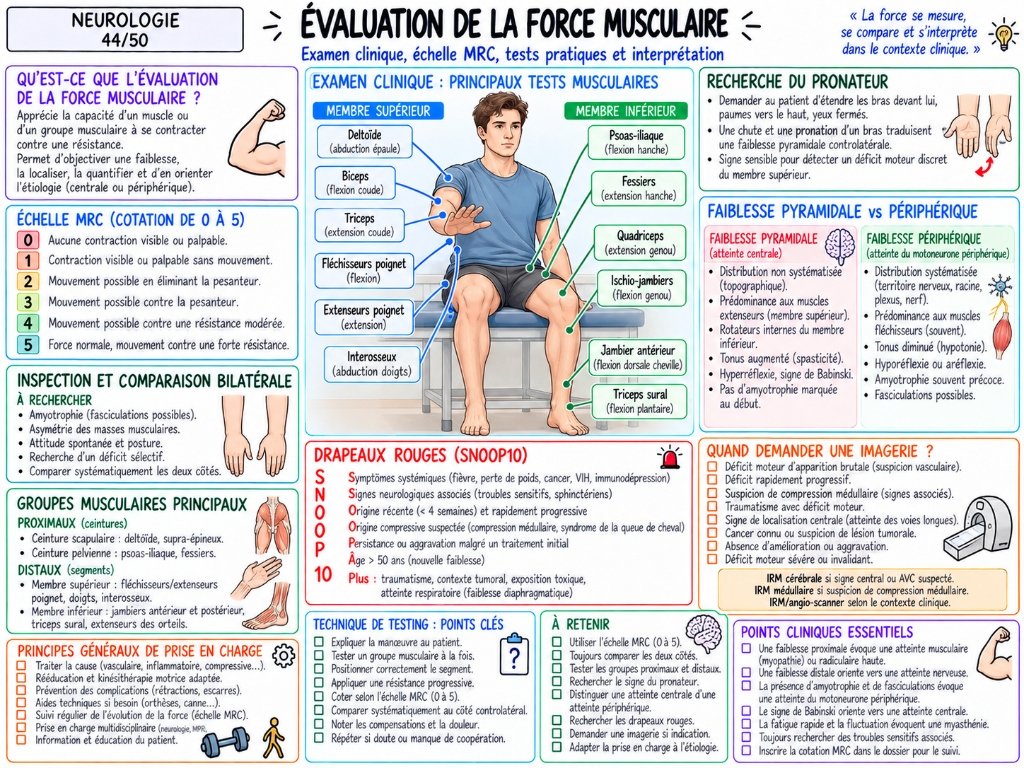 Évaluation de la Force Musculaire (44/50)