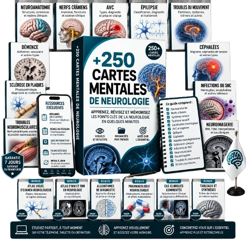 Coffret +250 Cartes Mentales de Neurologie et Neuroanatomie Clinique